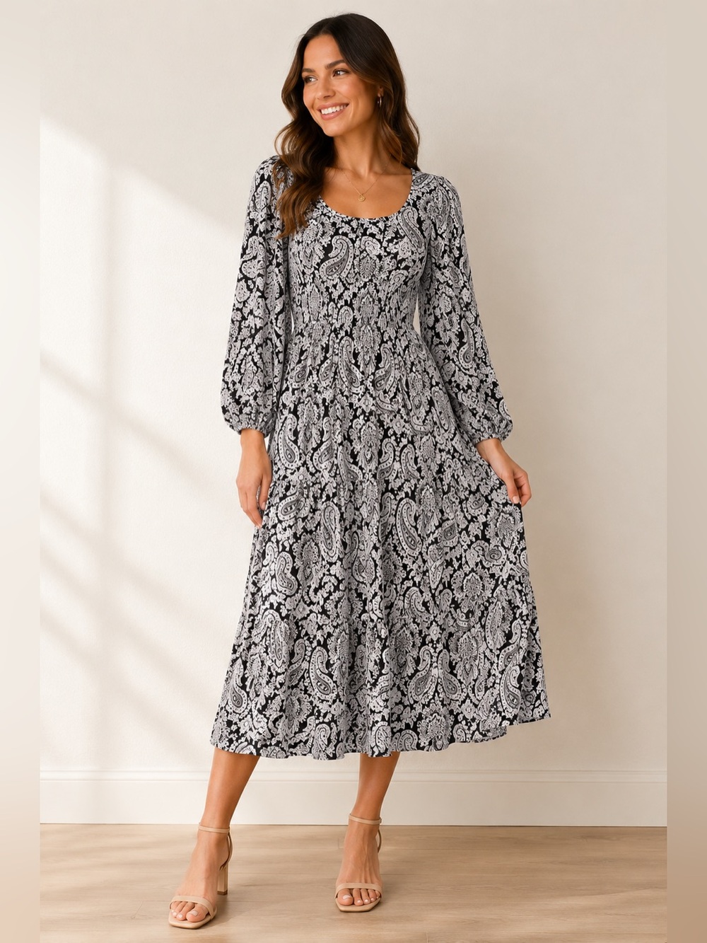 Mango Paisley Print Dress